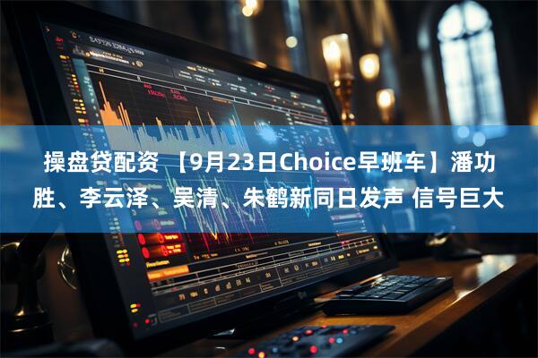 操盘贷配资 【9月23日Choice早班车】潘功胜、李云泽、吴清、朱鹤新同日发声 信号巨大