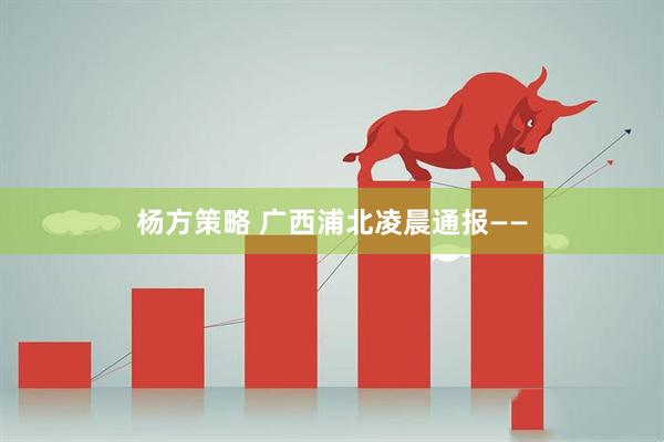 杨方策略 广西浦北凌晨通报——